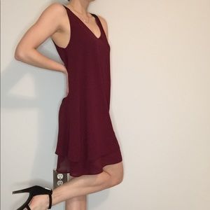 Maroon Elodie Dress